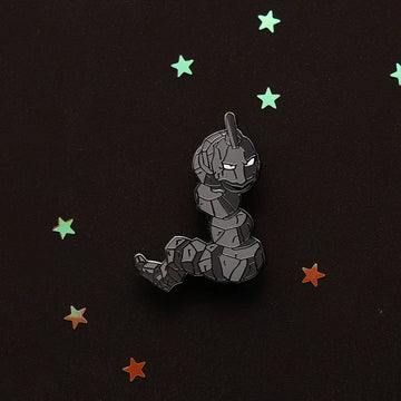 Bold Snake Metal Pin Badge by Topboring