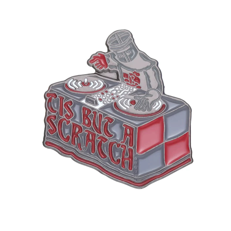 Quirky Bold Skull Cartoon Metal Enamel Pin Badge