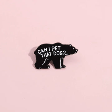 Cute Cartoon Dog Metal Pin Badge by Topboring