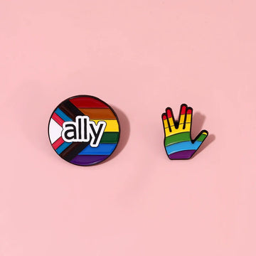 Funny Rainbow Metal Pin Badge by Topboring