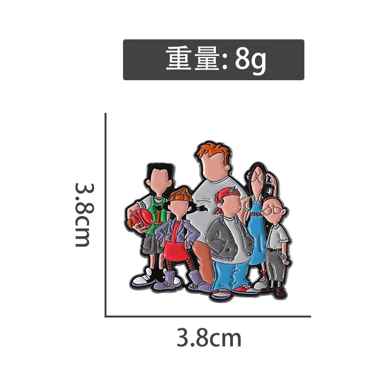 Minimalist Funny Cartoon Metal Pin Hard Enamel Pin Badge