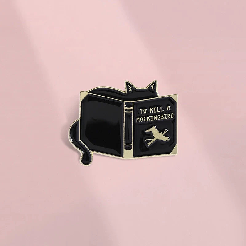 Cute Cat Metal Pin Badge by Topboring