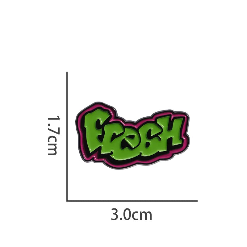 Cartoon Retro Green Metal Pin Enamel Pin Badge