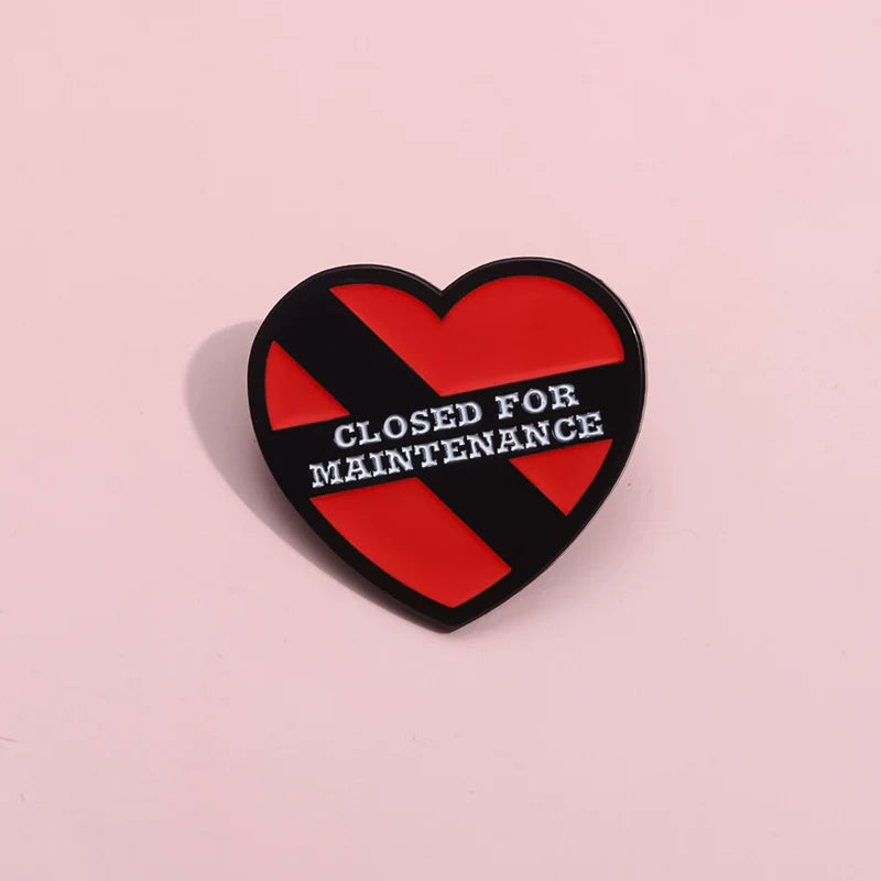 Cute Cartoon Heart Pin Badge by Topboring