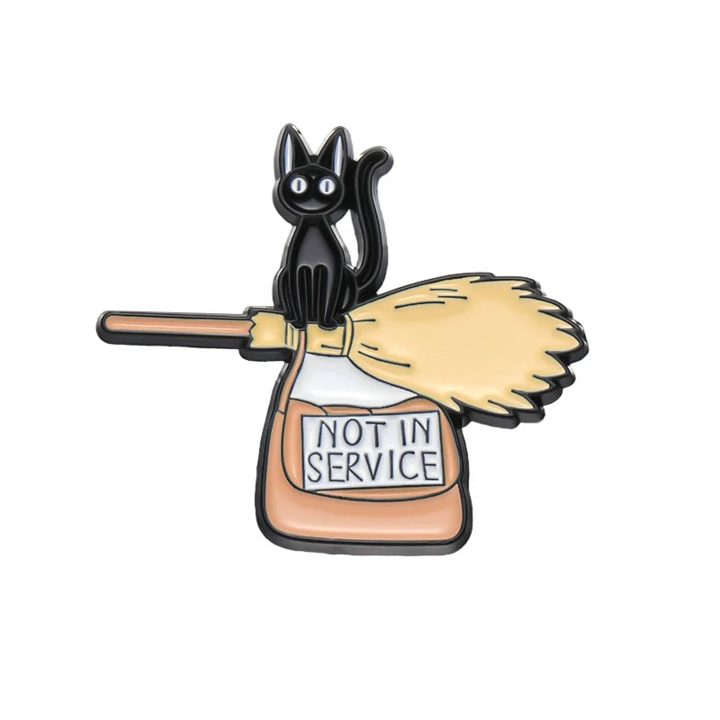 Cute Cat Metal Pin Badge by Topboring