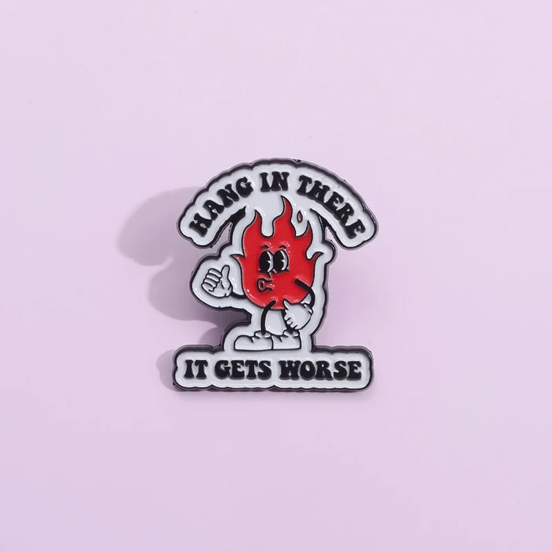 Playful Metal Pin Badge by Topboring