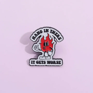 Playful Metal Pin Badge by Topboring