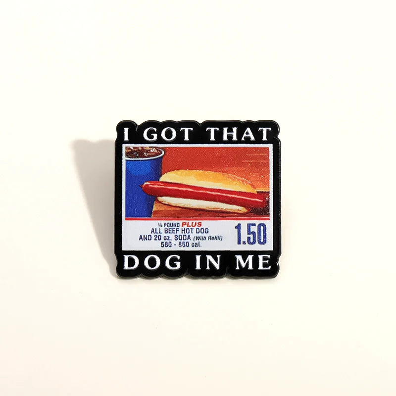 Elegant Cartoon Dog Metal Pin Badge by Topboring