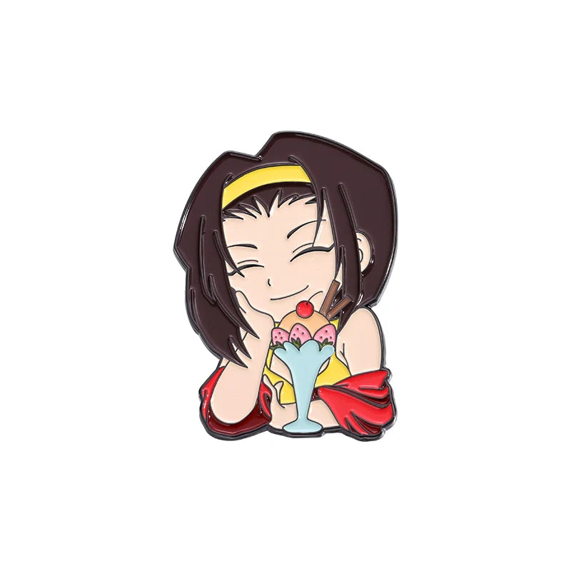 Cute Mini Anime Cow Metal Metal Pin Badge