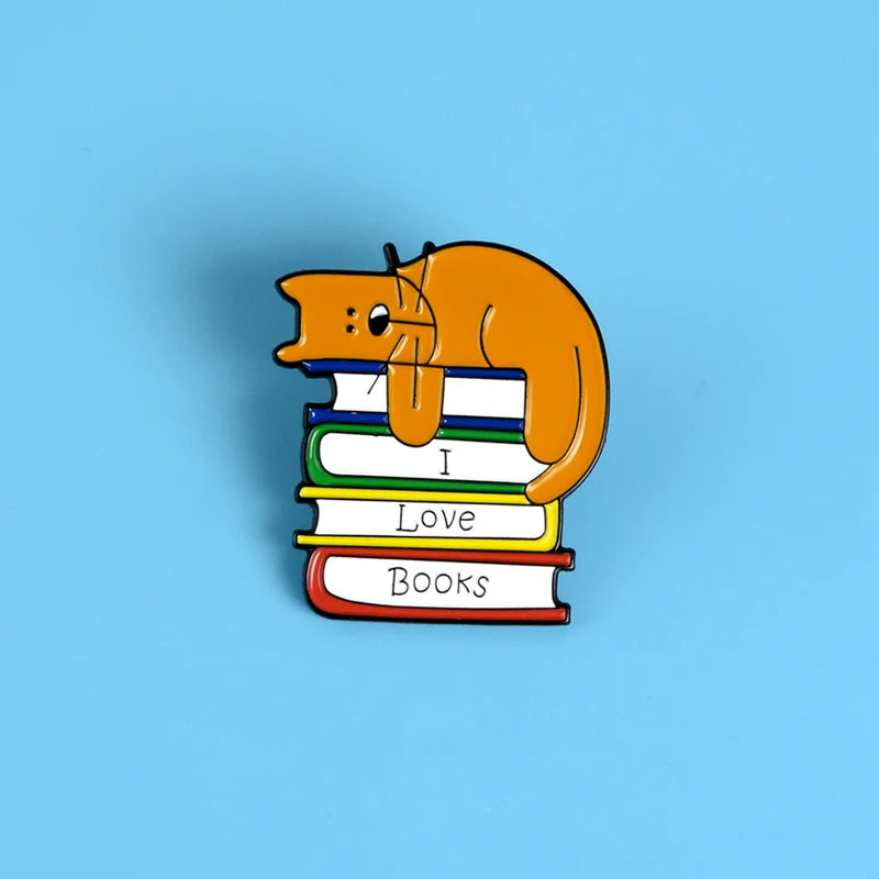 Cute Cartoon Cat Pin Badge by Topboring