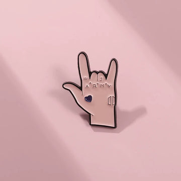Whimsical Heart Metal Pin Badge by Topboring
