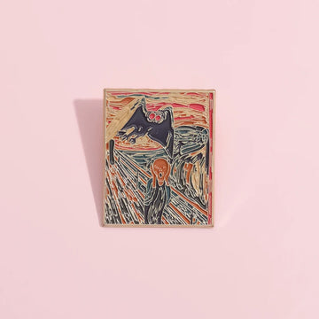 Playful Cartoon Metal Pin Badge by Topboring