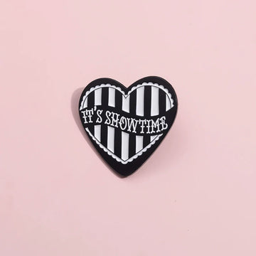Stylish Heart Metal Pin Badge by Topboring