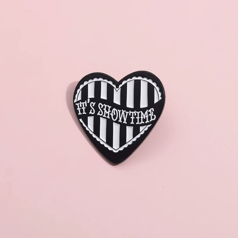 Stylish Heart Metal Pin Badge by Topboring