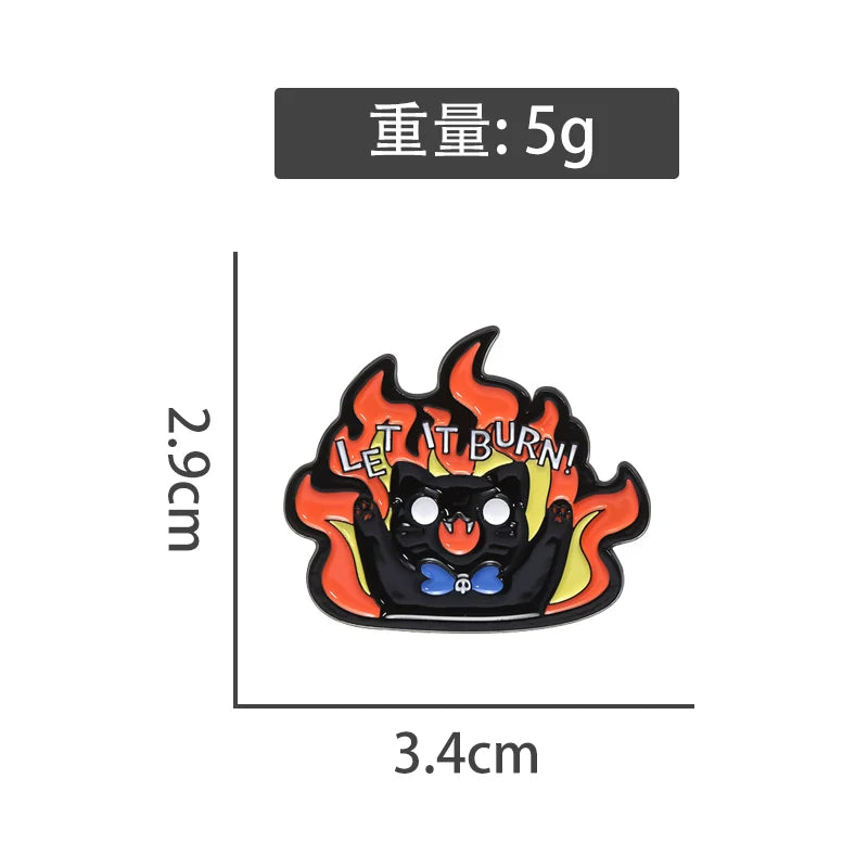 Cute Cute Cartoon Cat Metal Enamel Pin Badge