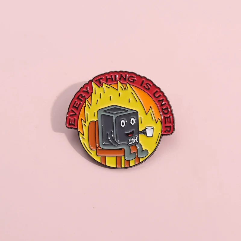 Cute Cartoon Metal Pin Badge by Topboring