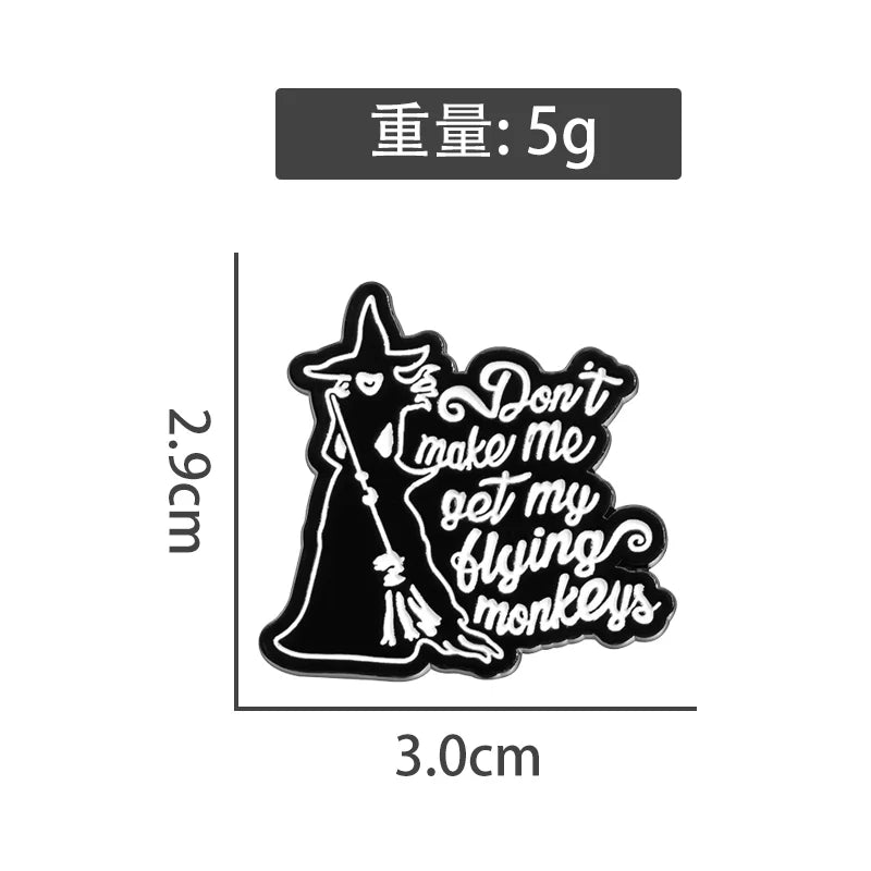 Charming Bold Black Metal Pin Hard Enamel Pin Badge