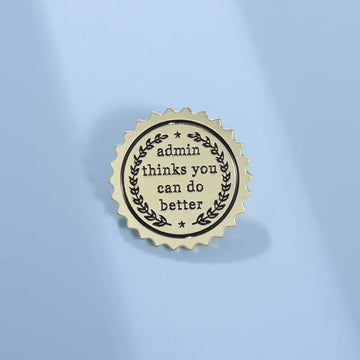 Mini Metal Pin Badge by Topboring