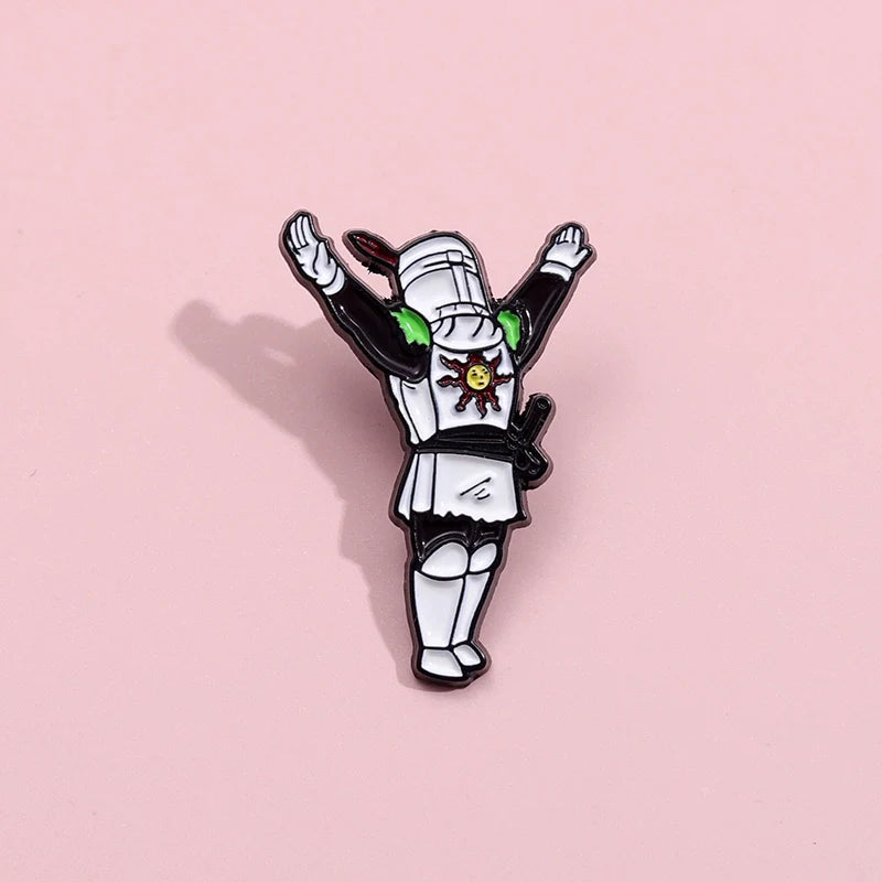 Elegant Sun Metal Pin Badge by Topboring