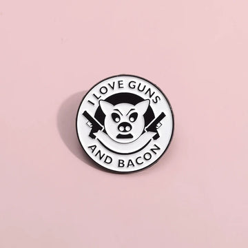Quirky Pig Metal Pin Badge by Topboring