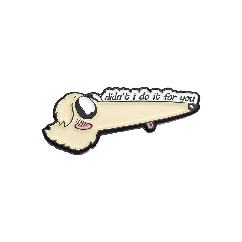 Cute Dog Metal Pin Badge by Topboring