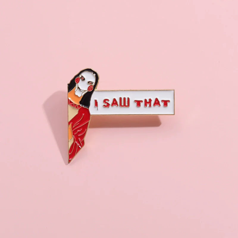 Quirky Cartoon Metal Pin Badge by Topboring