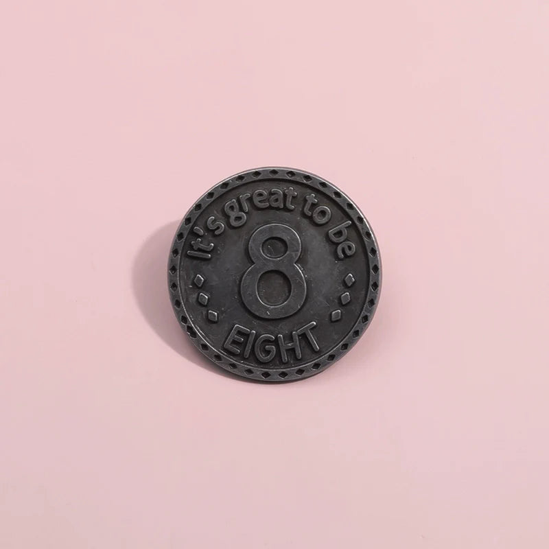 Quirky Black Metal Pin Badge by Topboring