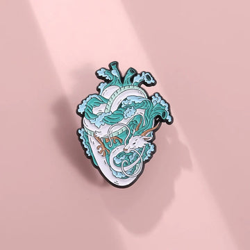 Cute Cartoon Heart Metal Pin Badge by Topboring