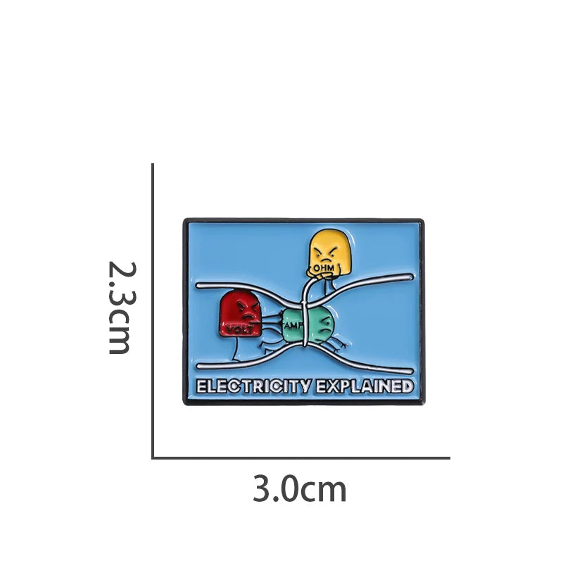 Minimalist Funny Cartoon Metal Pin Enamel Pin Badge