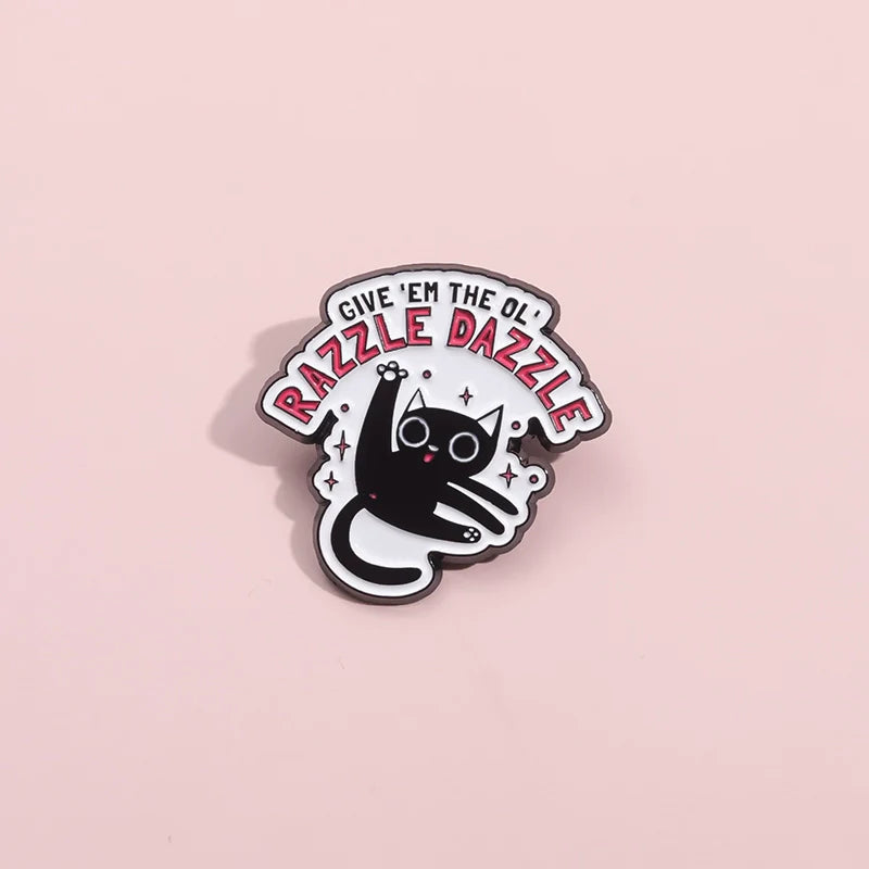 Cute Cat Metal Pin Badge by Topboring