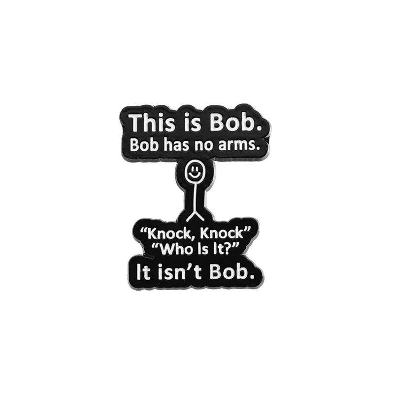 Quirky Metal Pin Badge by Topboring