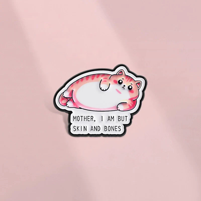 Funny Cute Cat Metal Pin Badge by Topboring