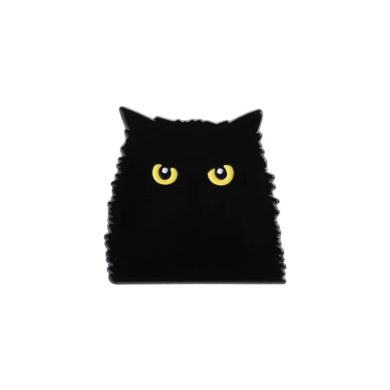 Charming Cartoon Cat Metal Pin Badge by Topboring