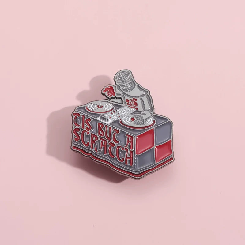 Bold Skull Cartoon Metal Pin Badge by Topboring