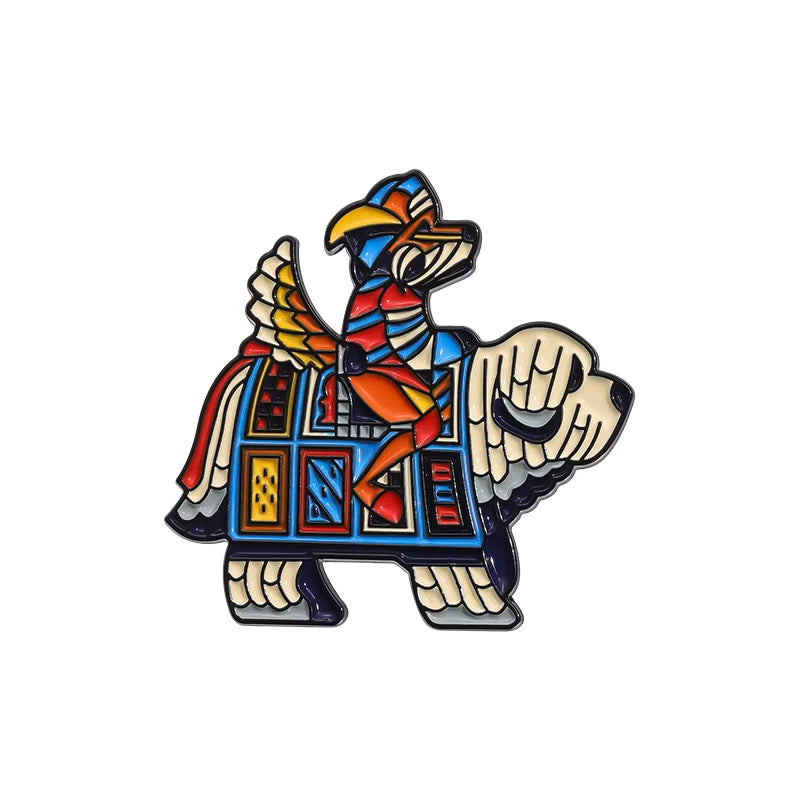 Stylish Cartoon Dog Metal Pin Badge by Topboring