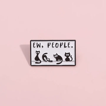 Retro Cat Metal Pin Badge by Topboring