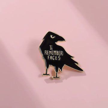 Playful Black Metal Pin Badge by Topboring