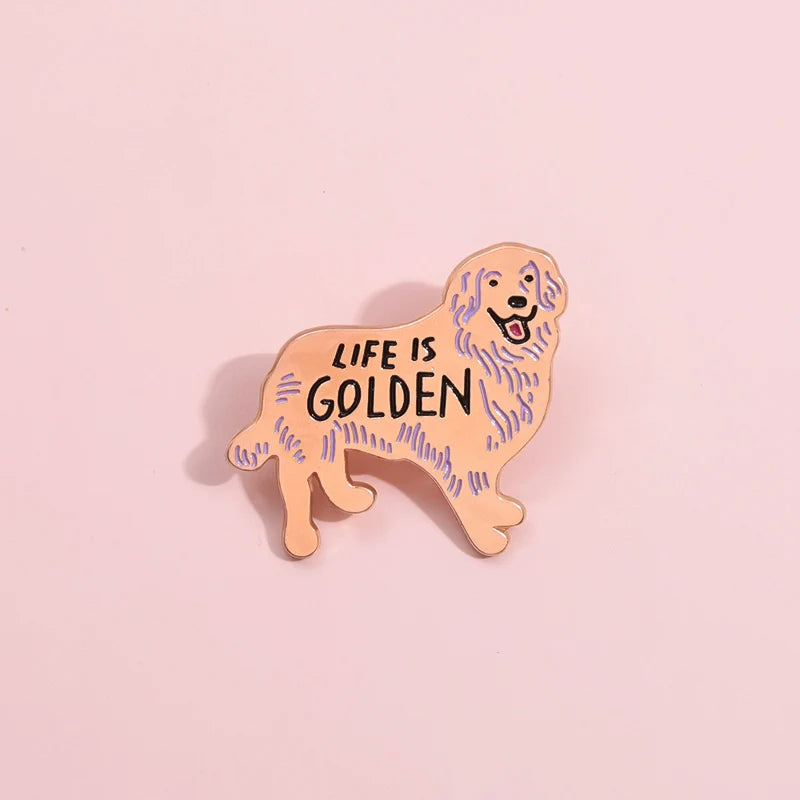 Mini Cartoon Dog Metal Pin Badge by Topboring