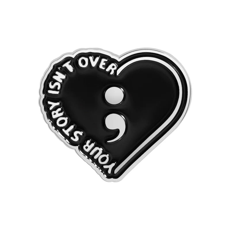 Retro Retro Cartoon Heart Metal Enamel Pin Badge
