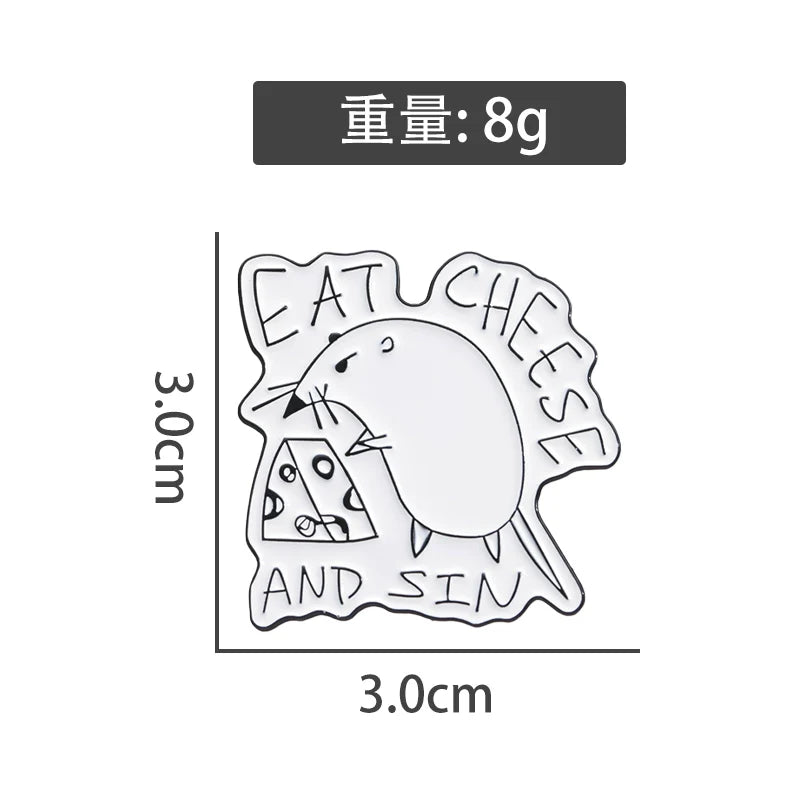 Minimalist Cool Cartoon Metal Pin Soft Enamel Pin Badge