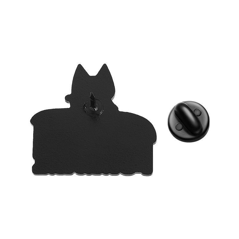 Back of Furrari Cat in Red Sports Car Enamel Pin showing the pin post and clasp